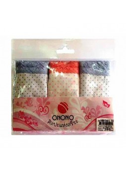 Quần lót cotton ONONO có ren (Túi 3 chiếc)